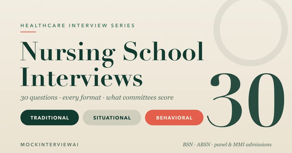 Nursing School Interview Questions: 30 Questions + How to Prepare